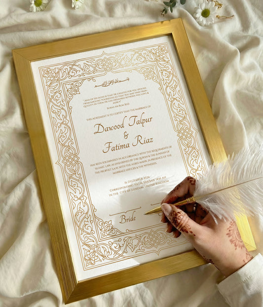 Inaya Nikkah Certificate