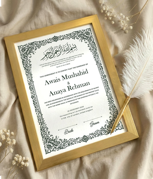 Layla Nikkah Certificate