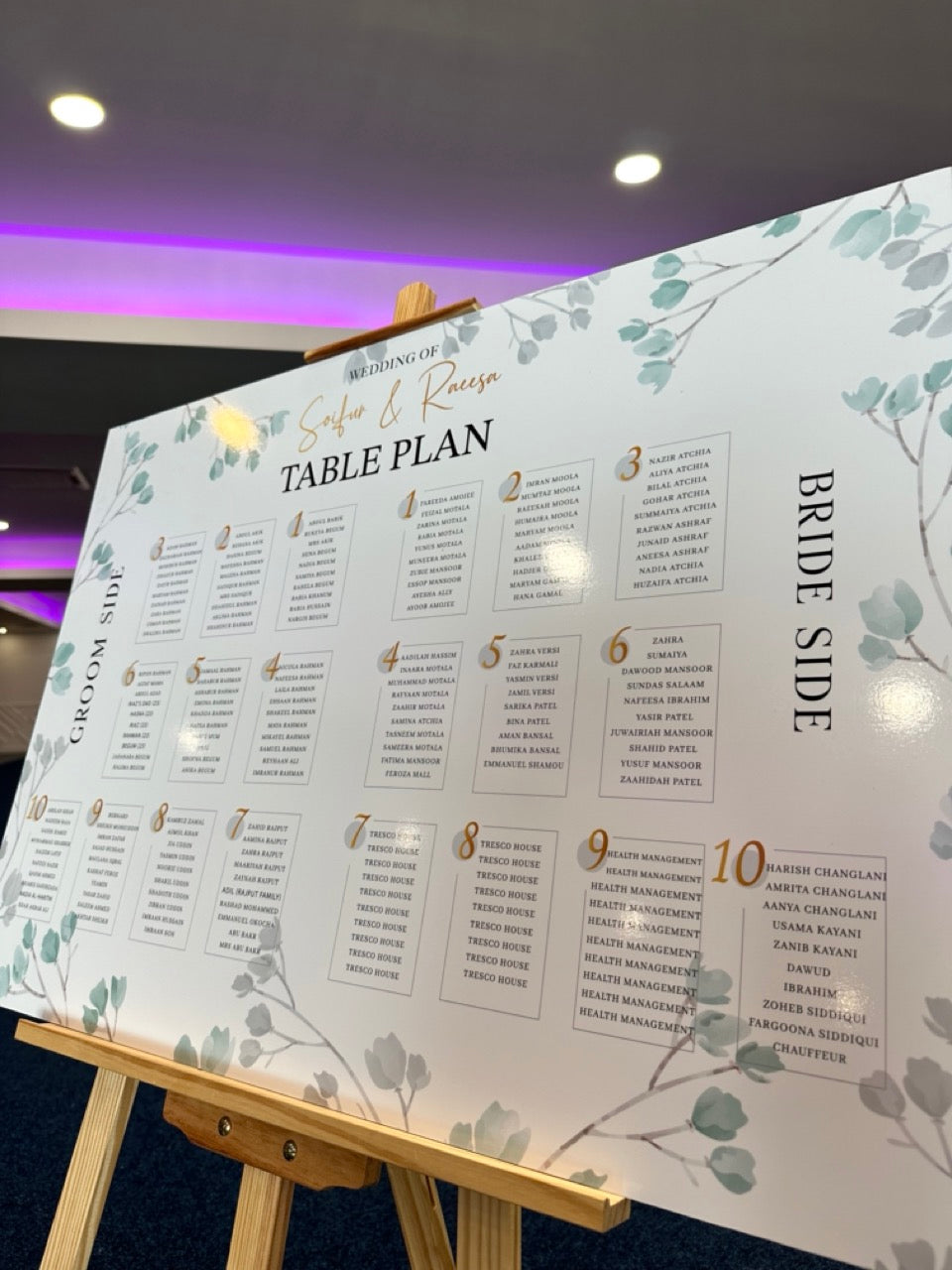 A1 Seating Plan