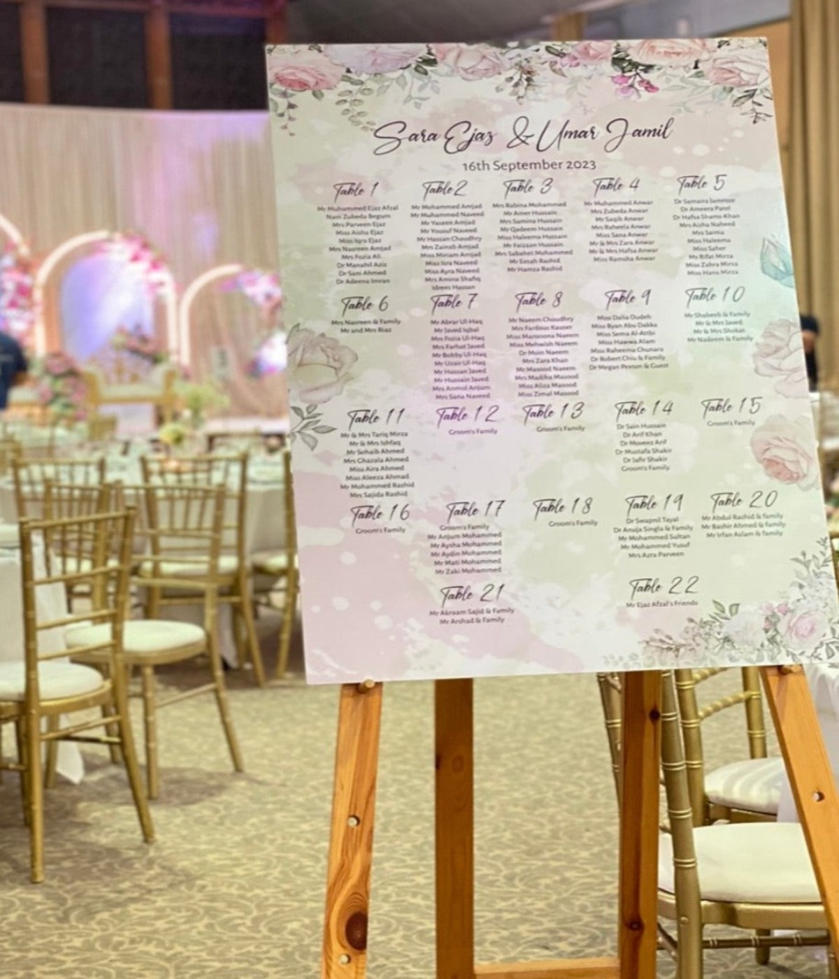 A1 Seating Plan